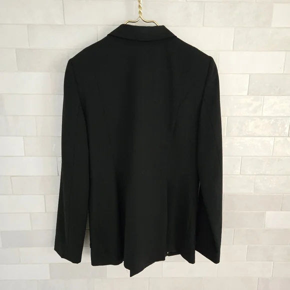 Rag & Bone Double Breasted Black Blazer Brass Buttons Emile Tia Andie Size 8 - Picture 10 of 10